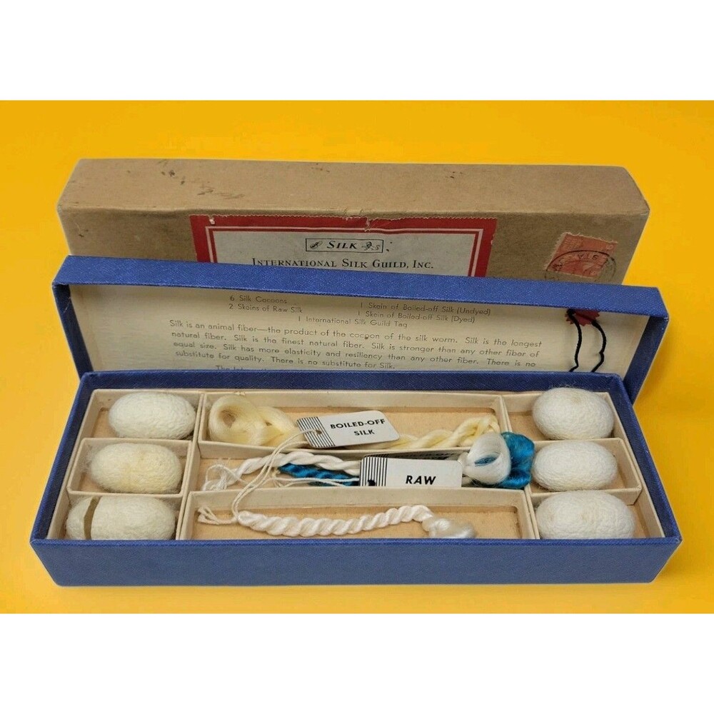 VTG Silk Salesman or Educational Samples Silk Guild New York Weird Oddity